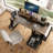 47.3"Office Desk With Power Outlet,2 Monitor Stands,2 Drawers,Side Pocket,Easy To Assemble,Frame Stability Reversible,Use For Home Desk, Computer Desk, Game Table-110644359