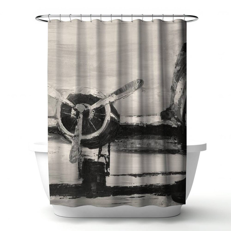 Shower Curtain TR20 – Polyester Shower Curtain, Dye Sublimation Print, 71" W × 74" L