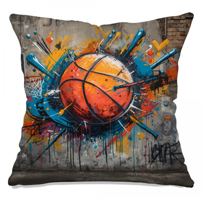 Coussins Graffiti Basketball Art