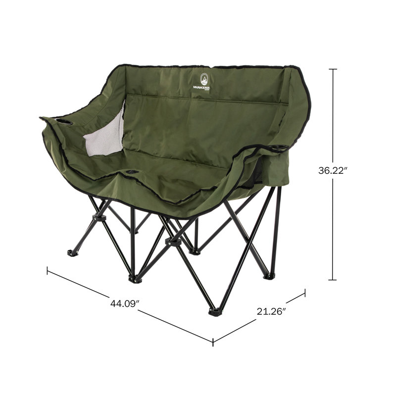 Fauteuil de camping double Wakeman, Vert olive