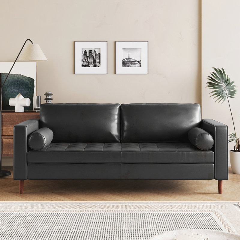 Canapé 3 places Mid-Century Moder, Noir, noir, noir, noir