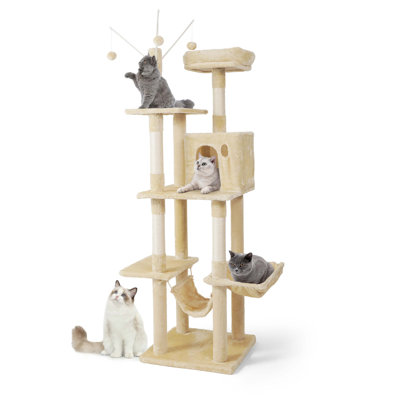 70.87 " H Cat Scratching Pad and Cat Toys