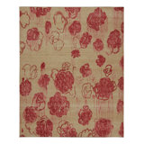 Distressed Homage Hand Knotted Wool Animal Print Area Rug