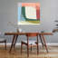 Vagues de rayures colorées II, art mural contemporain abstrait-1968873468