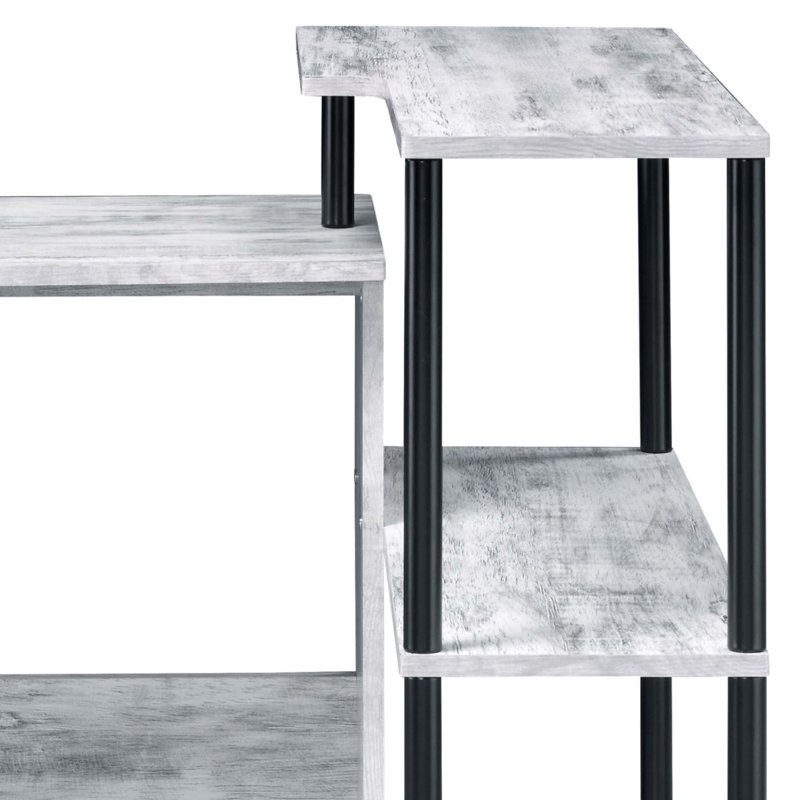 Levi Antique White & Black Finish Writing Desk