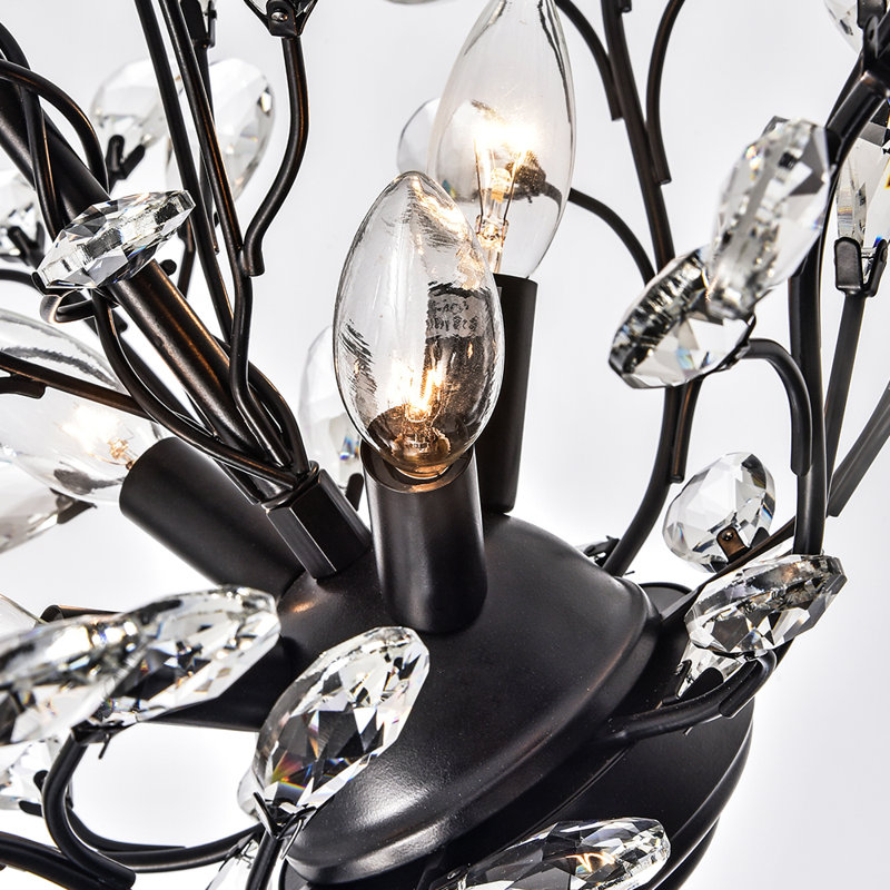 Darcey 4 - Light 18.1" Unique Flush Mount with Crystal Accents