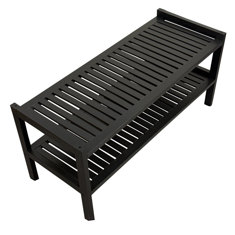 30 in. 8 Pair Stackable Shoe Rack, Black
