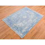 Tilghmanton One-of-a-Kind 5'1" X 7' New Age Silk Area Rug Blue
