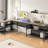 Natoria L-Shaped Metal Base Credenza Desk-969487906