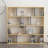 Modern Oak w/ Anthracite Bookshelf, 57.1 x 9.8 x 57.1 inches | 100% Melamine Coated Particle Board, Thickness: 0.7 inches | Numerous Shelves, Wall-Mountable Design | Stylish Scandinavian Furniture for Home w/ Office-739867609