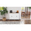 Buffet moderne avec tablettes réglables blanc