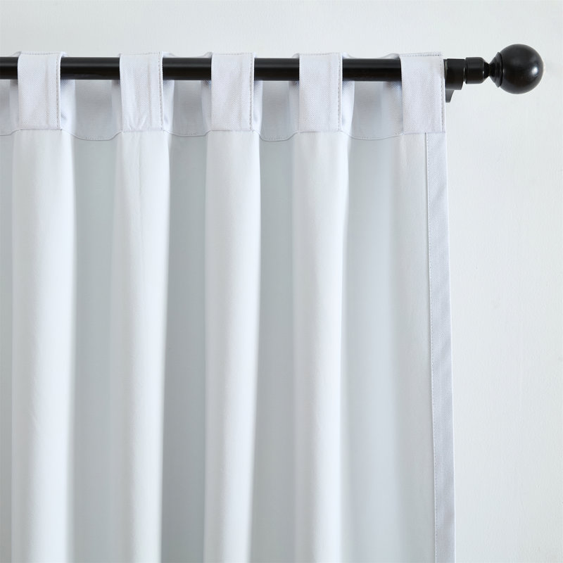 Bigelow Max-Blackout Solid Texture Window Curtain Panel, 52" W x 84" L, White