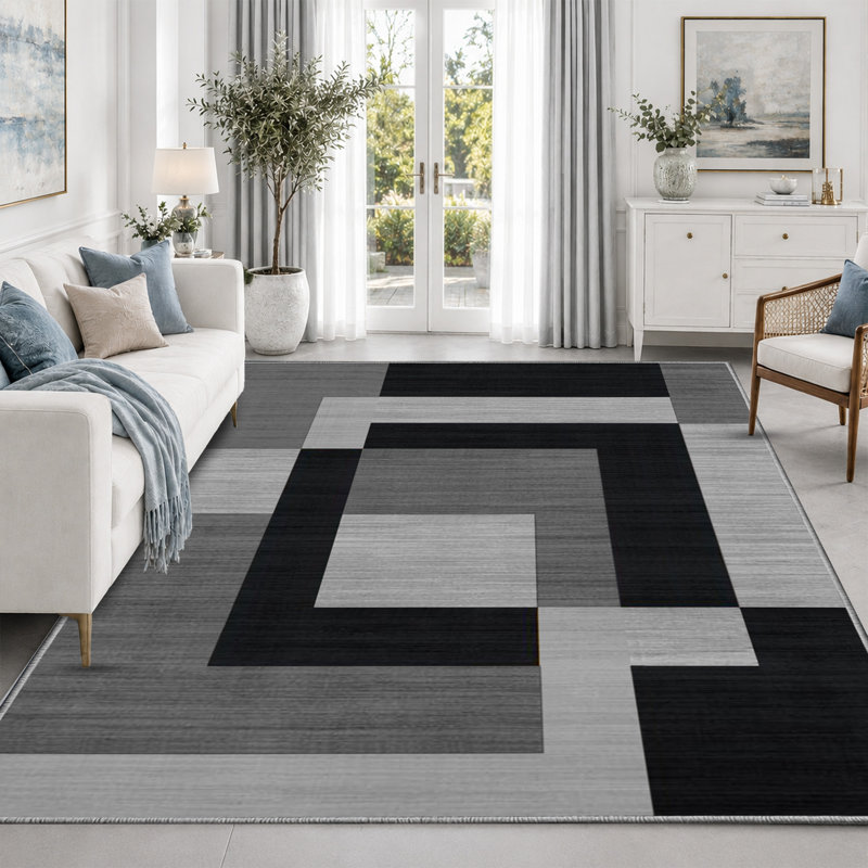 Deema Abstract Machine Printed Area Rug, Rectangle 120 x 170 cm