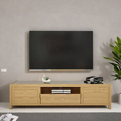 Meuble télé minimaliste moderne en bois massif