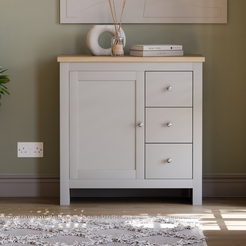 Beacsfield 79Cm W 3 Drawer Sideboard, Grey