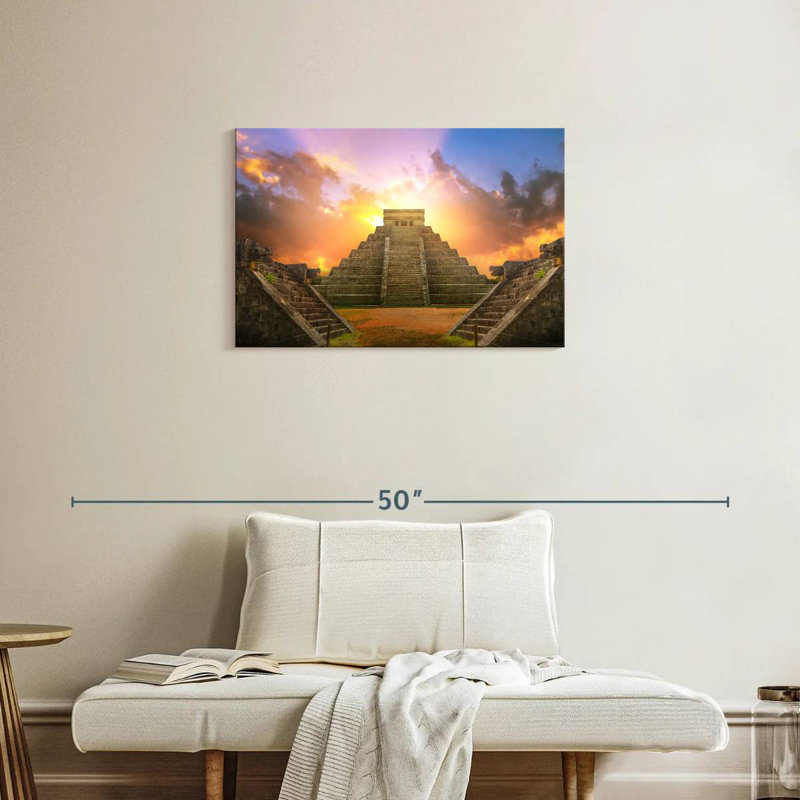 Javetta Sunset In Chichen Itza, 20" H x 30" W