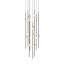 Constellation - Aries 12" Round LED Pendant - Satin Nickel Fixture - White Optical Acrylic Shade - 3000K - 120" Cable-57298879-232673601-232673603