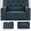 Fauteuil d'appoint Leomar, garniture cloutée-883631758