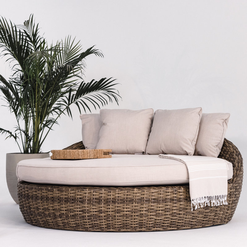 Havana Outdoor 2 - Seat Patio Daybed, Cast Sage Sunbrella®