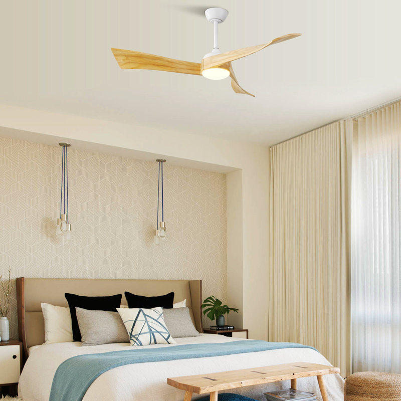 51.96'' Ceiling Fan with Light Kit, White