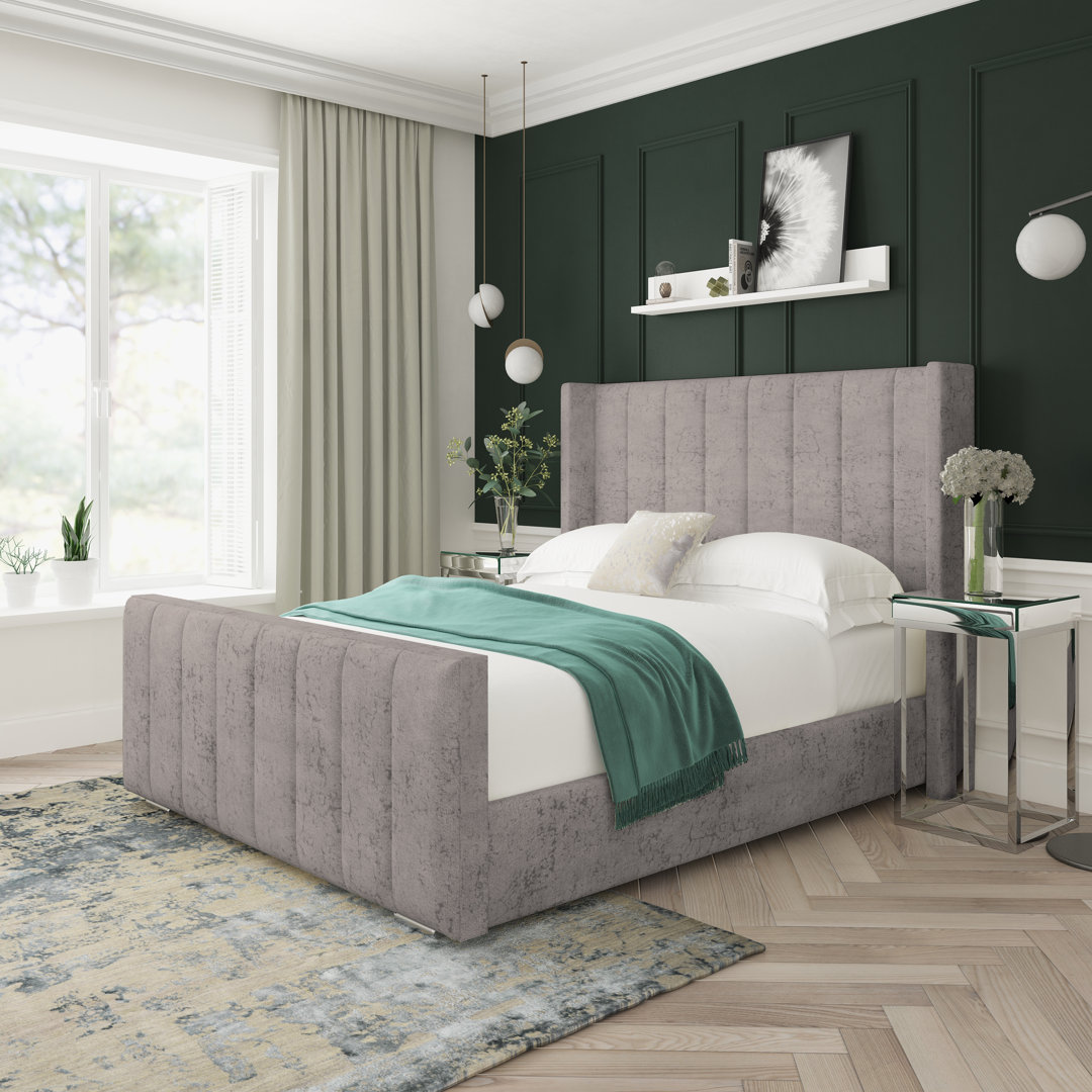 Willow Marble Upholstered Bed Frame