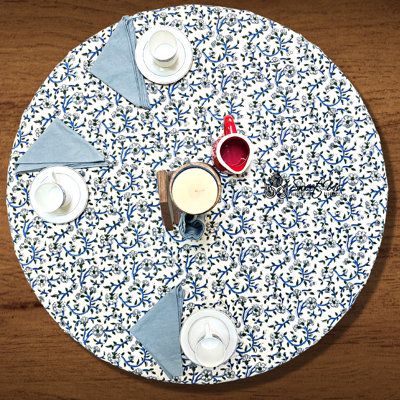 Iuli Hand Block Printed Cotton Tablecloth