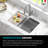 KRAUS Bellucci 30in. Undermount Workstation Granite Kitchen Sink with Accessories