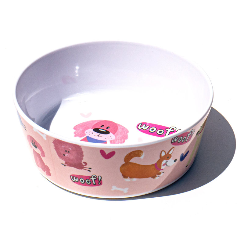 Bol pour animaux en mélamine Whimsy Dogs, Moyen (3 tasses)