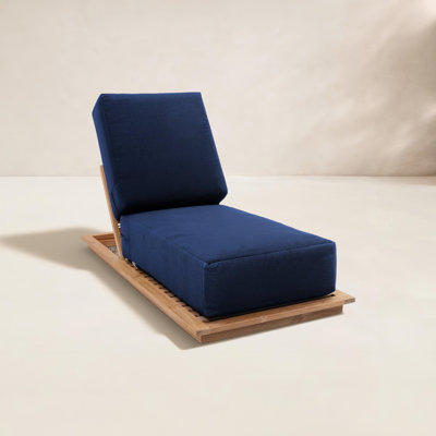 Varenna 27.5'' Outdoor Teak Chaise Lounge