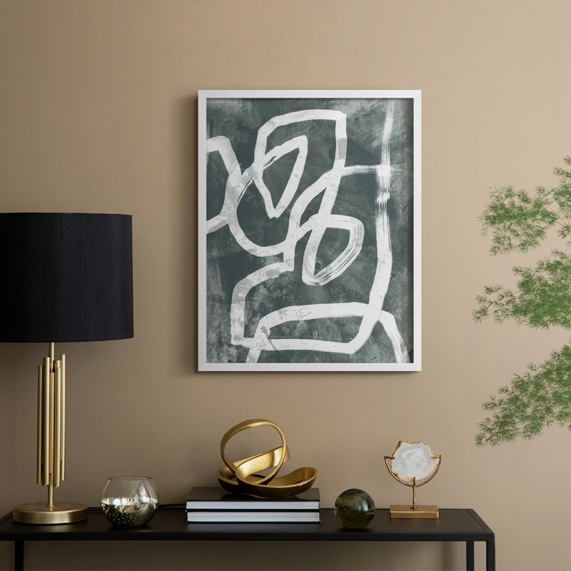 «Chalk Line I», reproduction encadrée - bois massif, H 11 po x l 9 po, Blanc