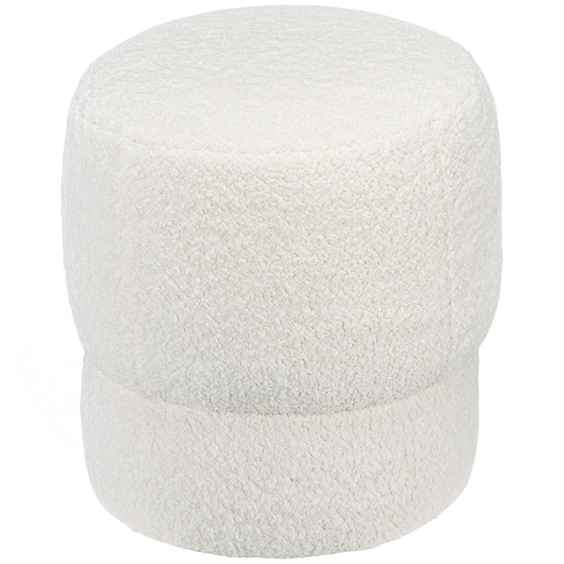 Repose-pieds rond moderne, tabouret rembourré en tissu avec siège rembourré pour le salon et le vestibule