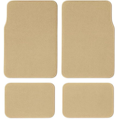 Car Floor Mats, 4 Piece Set, Front 26.75 x 14.25 inches, Rear 13.5 x 20 inches