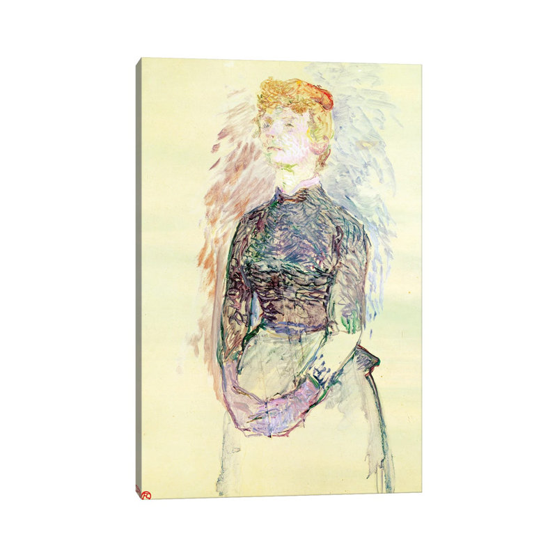 Woman Standing, Study For 'A Batignolles De Bruant', 1888 by Henri De Toulouse-Lautrec - Gallery-Wrapped Canvas Giclée on Canvas