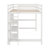 Full Size Wooden Loft Bed With Shelves, Desk And Writing Board-388965008-388965015