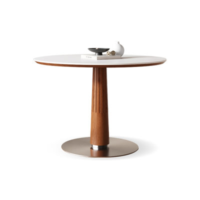 White Round Sintered Stone Dining table