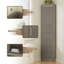 Armoire de cuisine de 70,5 po de hauteur avec 2 portes, armoire d'angle cannelée pour la cuisine, la salle à manger, le salon et la chambre à coucher-2066799524