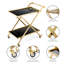 Claman No Screws Assembly Metal Bar Cart