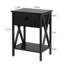 Ensemble de table de chevet moderne et classique orange avec tiroir, conception en X-97773901-97773905