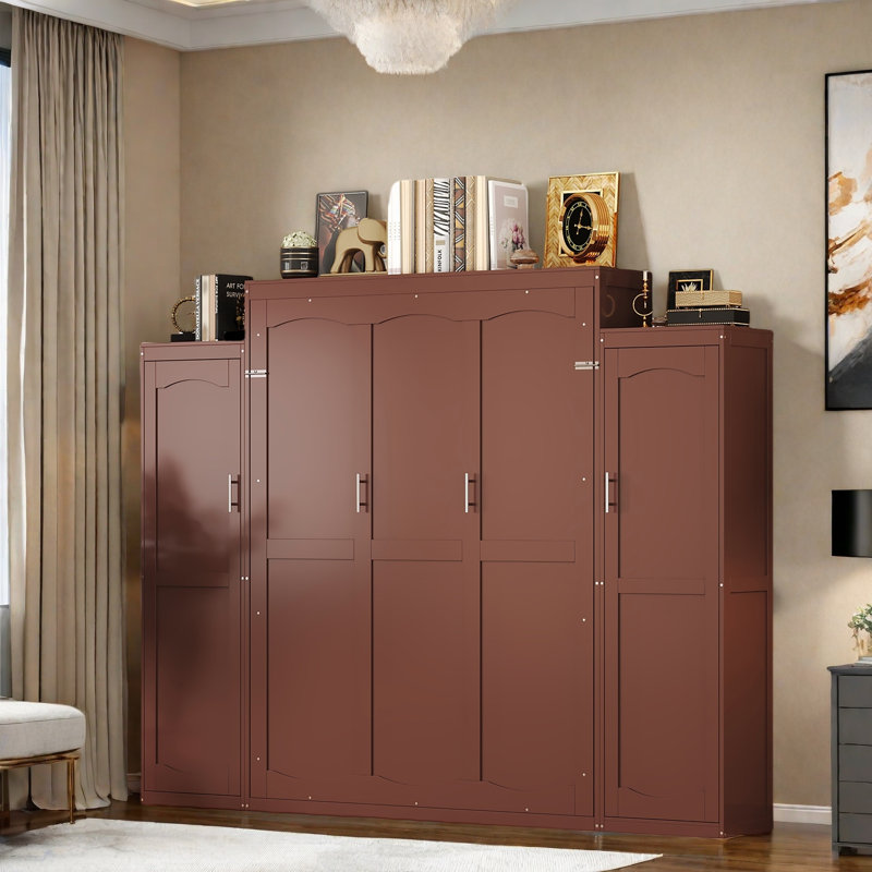 Armoire avec armoires Murphy, Grand, Noyer