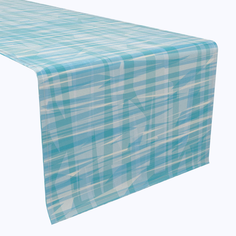 Table Runner, 100% Cotton, 16X108", Contemporary Ocean, 72" L x 16" W
