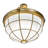 8 - Light Brass Powder Coat Bowl Pendant