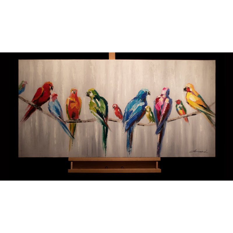 Colorful Friendship Hand -Painted Acrylic Painting