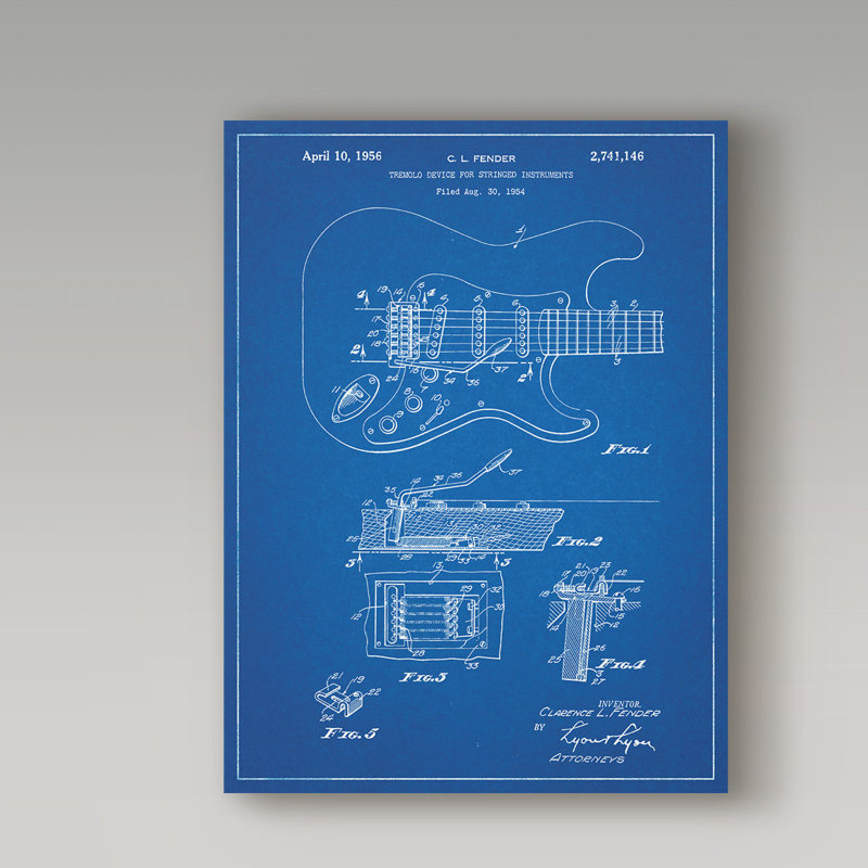 Manilo «Guitare 3», reproduction d'art sur toile tendue, H 24 po x l 18 po