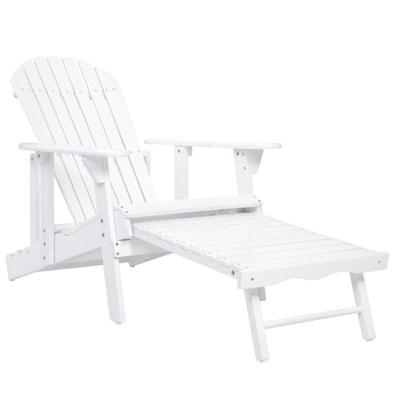Chaise Adirondack Malibu pour jardin et piscine, Blanc
