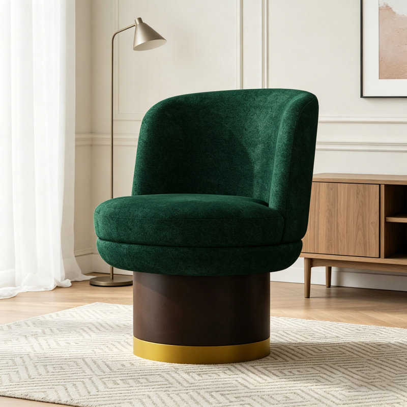 Fauteuil d'appoint pivotant à 360 °, Vert