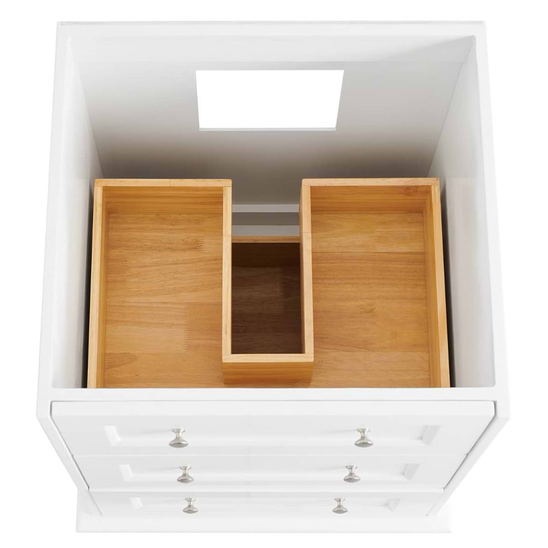 Nora 24" Freestanding Standard Single Bathroom Vanity with Top, White