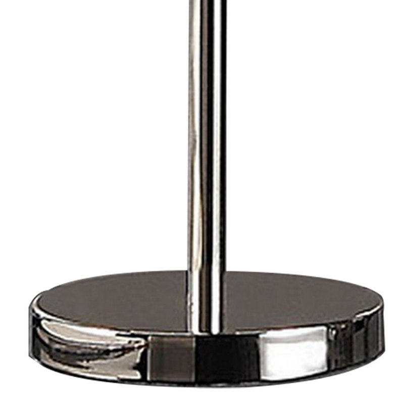 Lampe de table Spark 23 pouces, 2 abat-jours cylindriques en acrylique, finition nickel argenté brillant