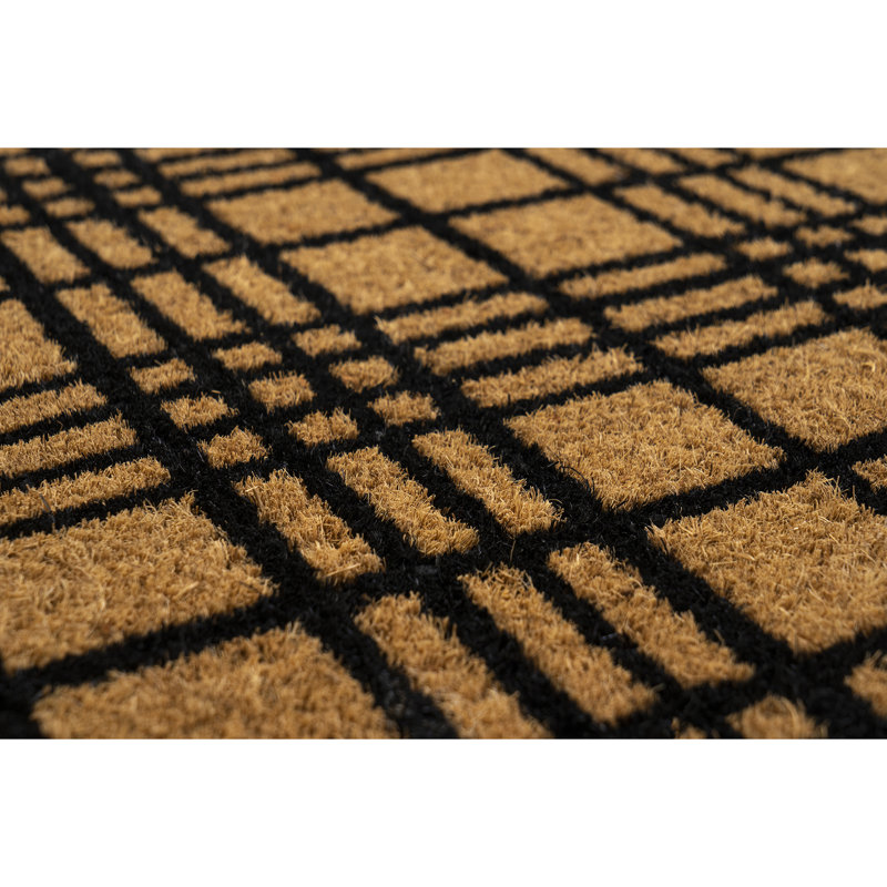 Fine Plaid Coir Doormat, 18" W x 30" L