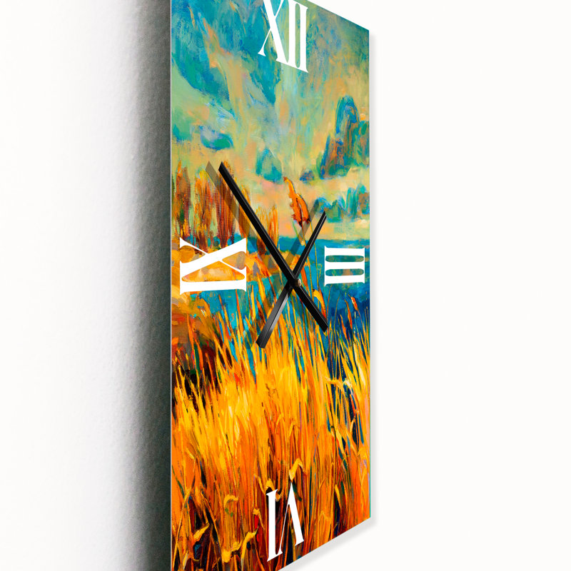 Horloge murale Vibrant Sunset on Lake, Petit