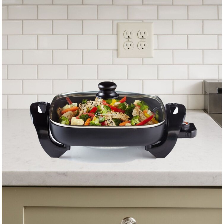 Electric Skillet, 6, Non-Stick, Black - Continental